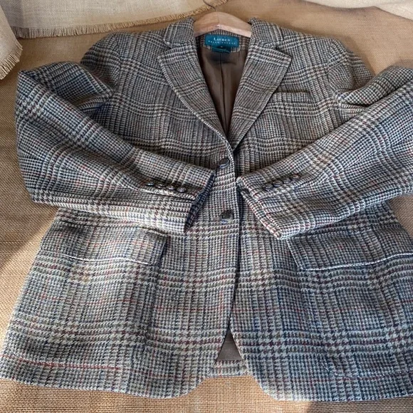 Lauren Ralph Lauren Brown and Tan Tweed Blazer - Picture 10 of 16